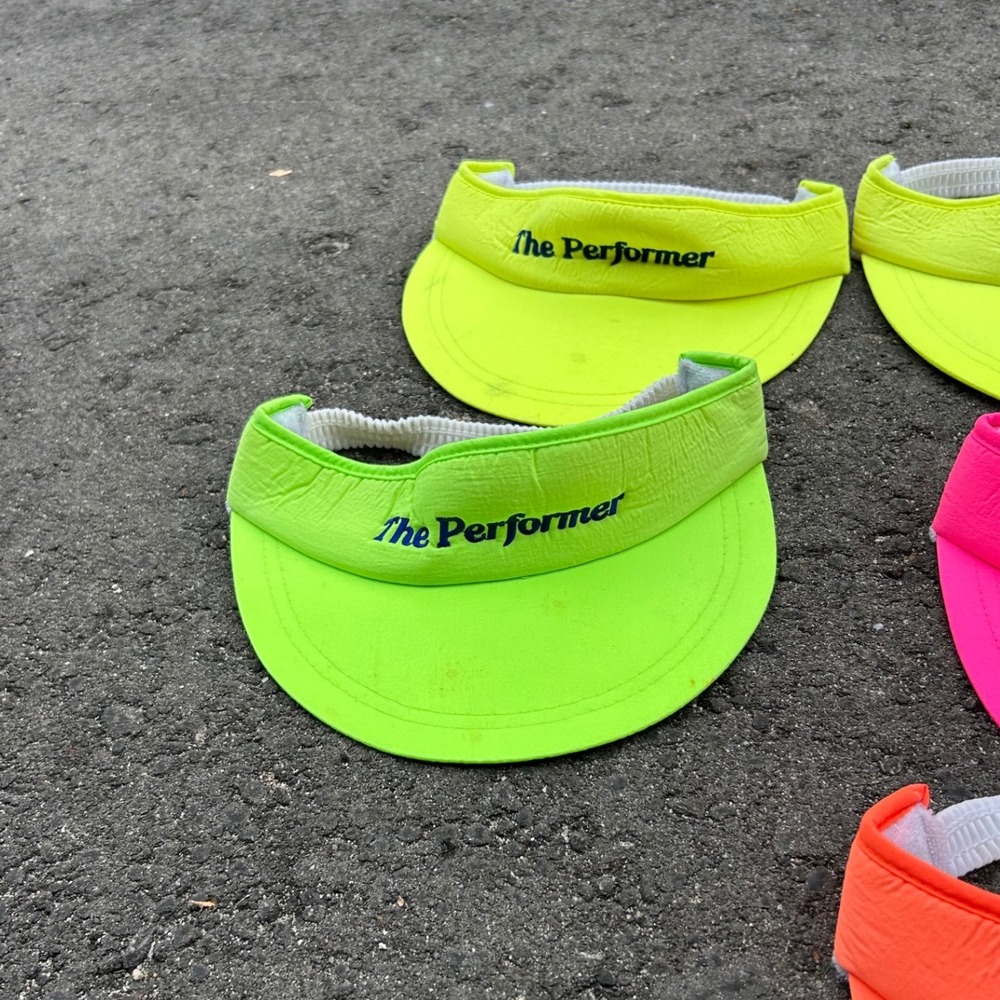 Lot of‎ 7 Vintage Neon Colors The Performes Visor Cap Outdoor Adjustable Y2K 90s - Picture 3 of 6